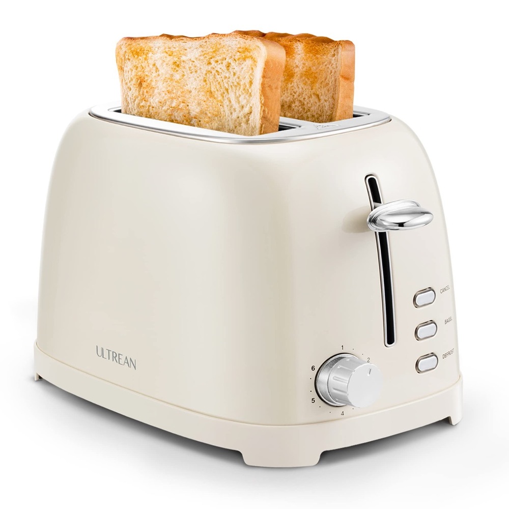 Ultrean 2 Slice Retro Toaster….Color: Cream